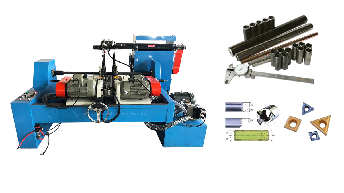 Metal Pipe End Chamfering Machine For Tube Double Heads