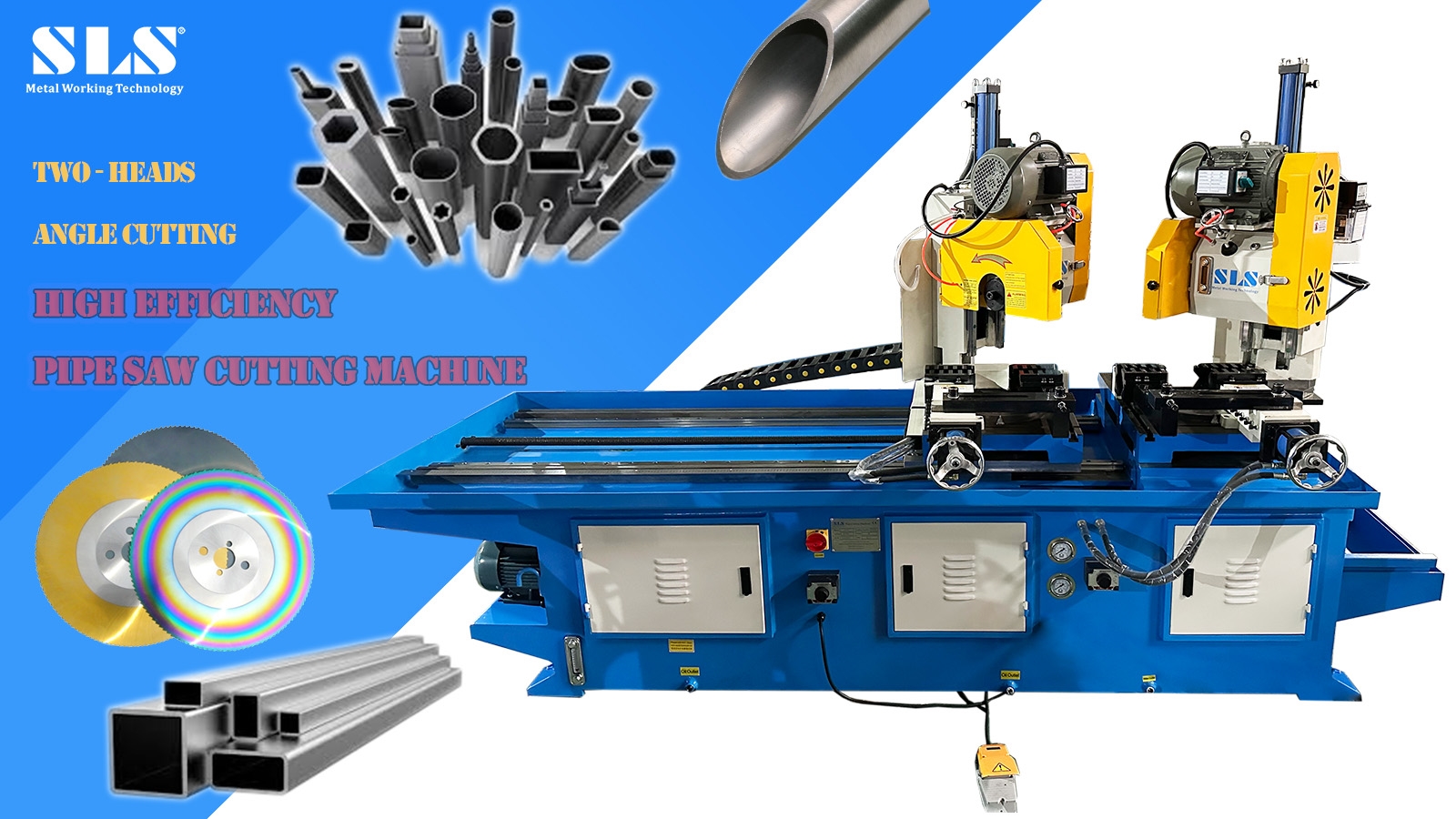 30, 45, 90 Degree Pipe Angle Cutting - Automatic Double Head Cutting Machine | Window Frame Profile 