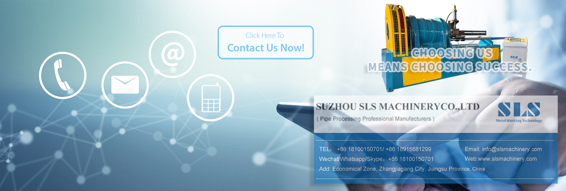 SLS Machinery. pipe rotary swaging machine manufacturer. gold supplier.