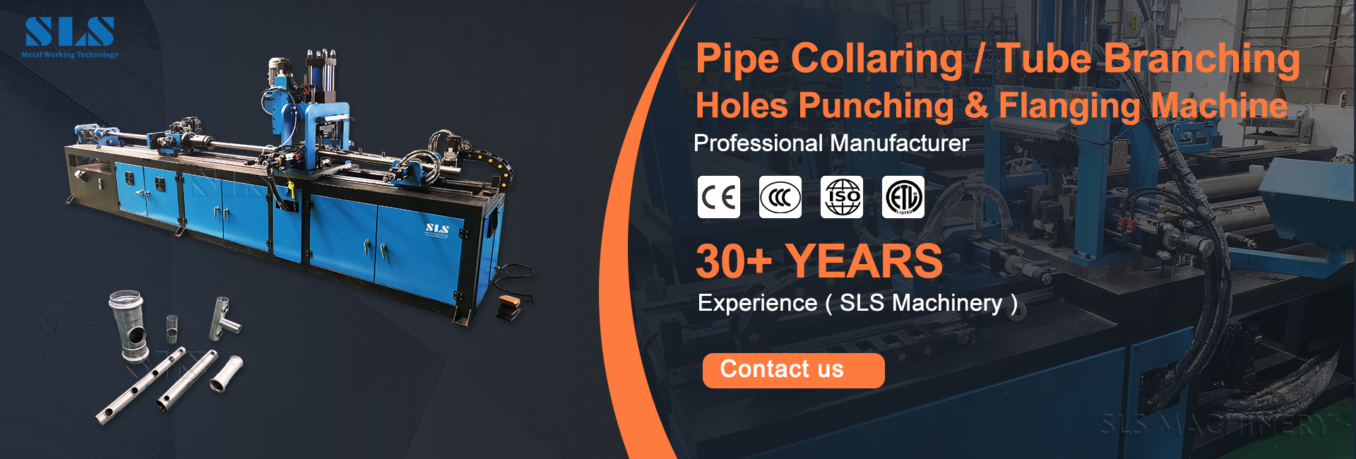 配图.02.3. Fully Automatic Pipe Punching, Hole Pulling, Collar, And Flat Cutting Machine An E